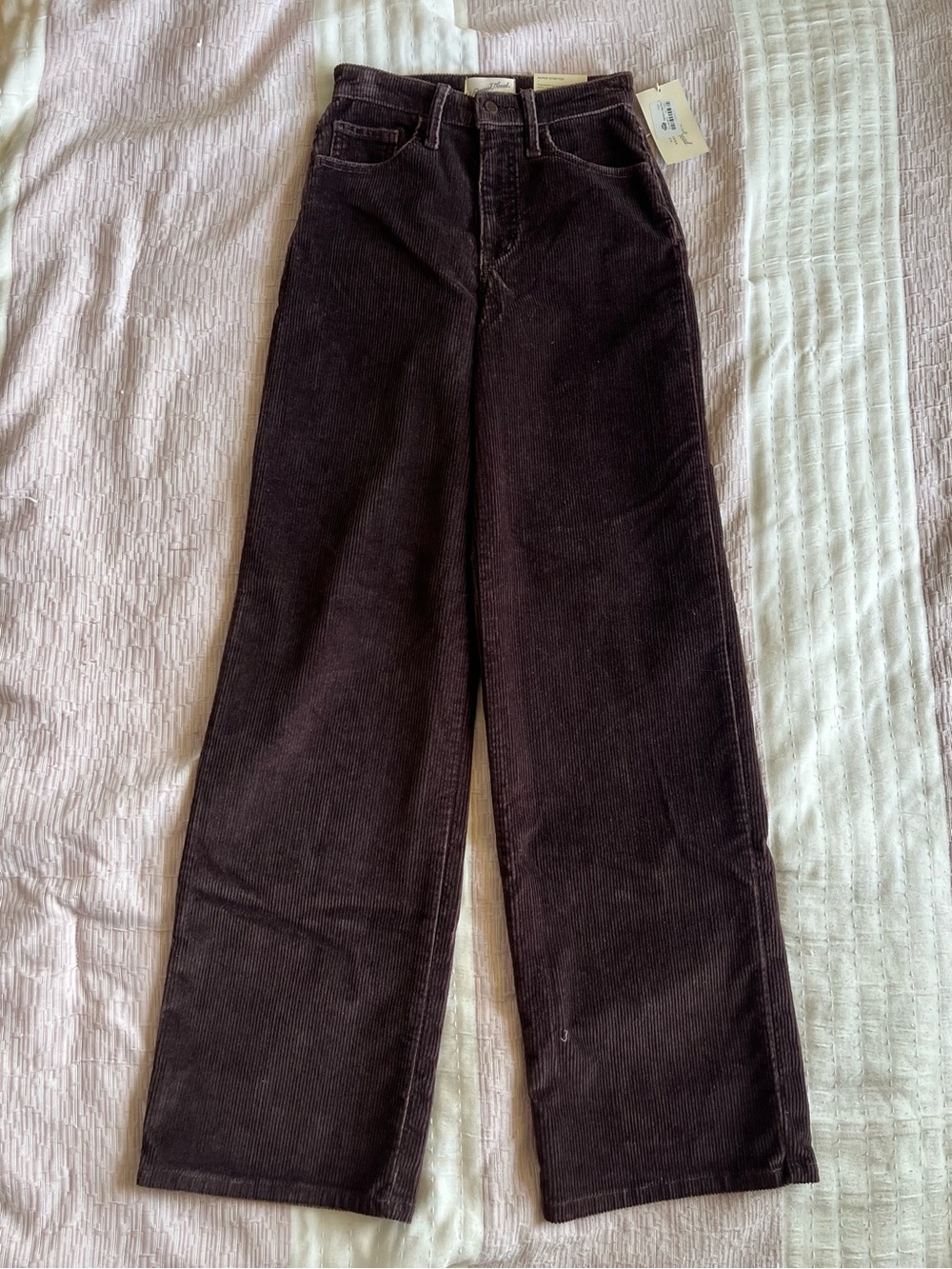 Dark Brown Wide Legged Corduroy Jeans Size 00